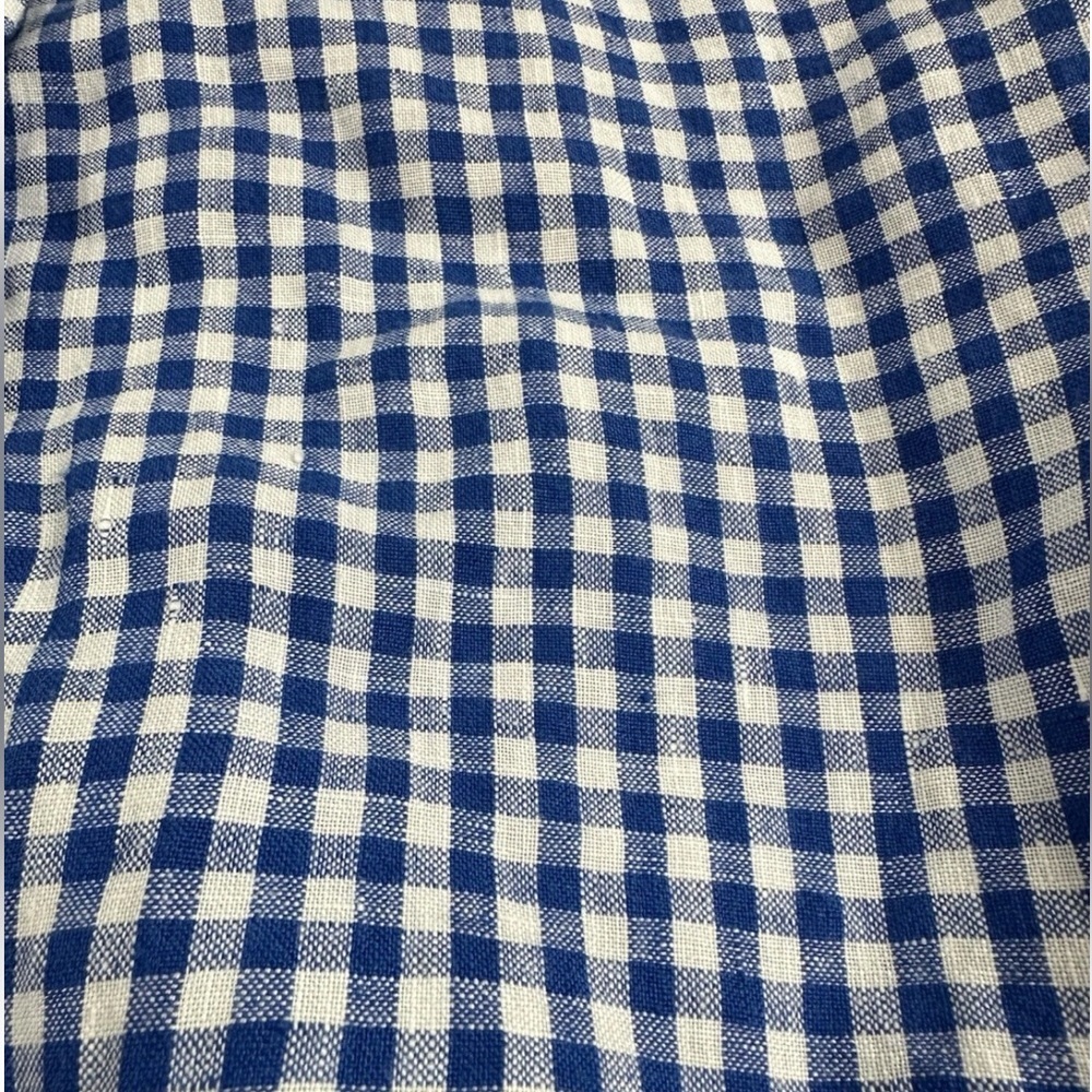 Lauren Ralph Lauren Shirt Mens Sz L Blue Plaid Linen Button Up Black Label - Picture 5 of 9